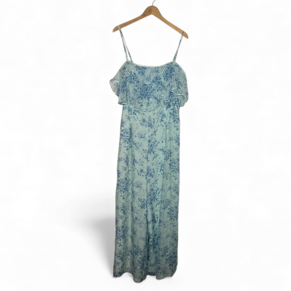 American Eagle Strapless Floral Ruffle Jumpsuit Size XL - Picture 3 of 8